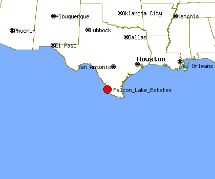 lake falcon texas map